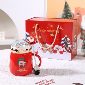 Nouvelles Tasses en Céramique <span class=keywords><strong>avec</strong></span> Couvercle et Cuillère à <span class=keywords><strong>Bec</strong></span> <span class=keywords><strong>Verseur</strong></span> pour Cérémonies de Fêtes de Fin d'Année – Coffret Cadeau - Product Image 6