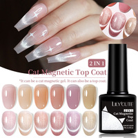 2024 nouveau gros 2 en 1 vernis à ongles chat magnétique couche de finition magique oeil de chat Gel fournitures pour ongles personnalisé marque privée UV