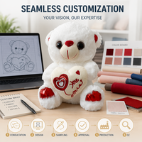 Oso de Peluche Marrón Claro Súper Suave y Rizado, Regalo para el Día de San Valentín, ODM OEM, Logotipo Personalizado, Artículo Conmemorativo para Eventos