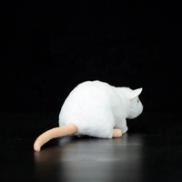 Jouet en peluche de souris blanche miniature réaliste, souris en peluche réaliste, animal en peluche