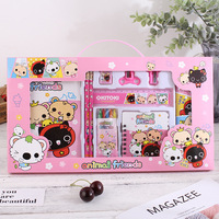 Set de Papelería Personalizado DaKings con Lápiz, Borrador y Regla - Diseño de Dibujos Animados Kawaii para Regalo Infantil