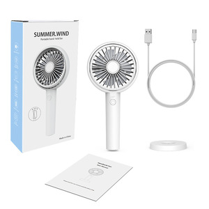 Portable <b>Handheld</b> Mini <b>Fan</b> With Rechargeable Battery Type C Charging Foldable Design For Outdoor Use - Product Image 3