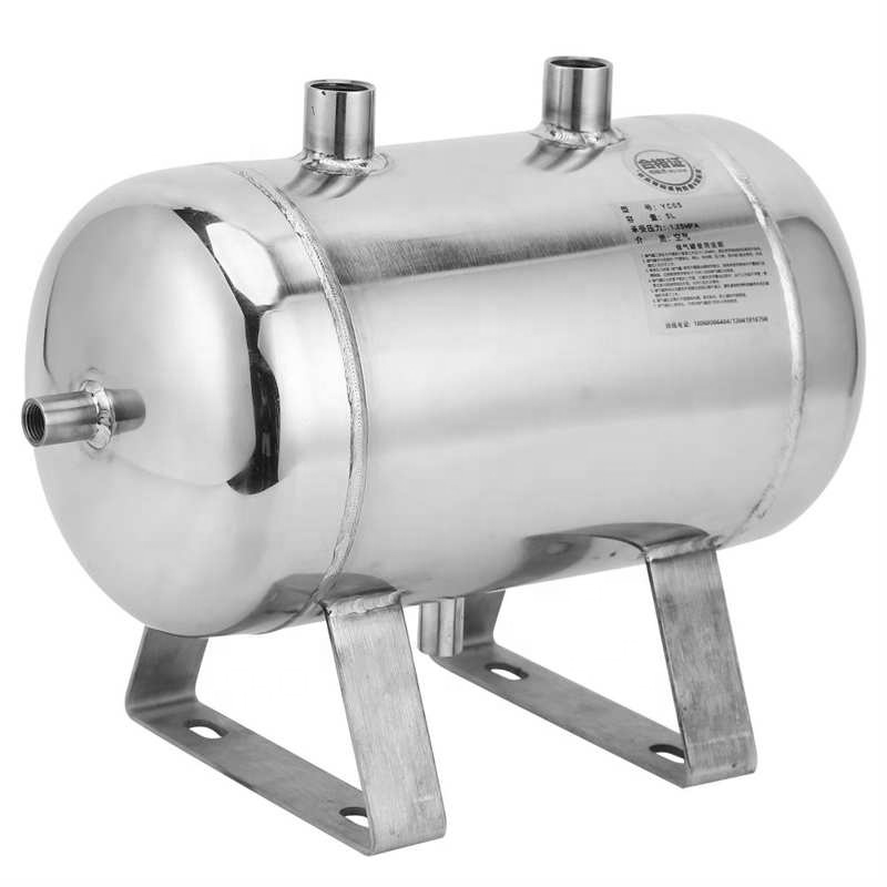 Werkseitig angepasst 0,3 l 0,5 l 0,8 l 1l 2l 3l 5l Edelstahl-Mini-Druckluft tank Luftdruck tank Luftbehälter