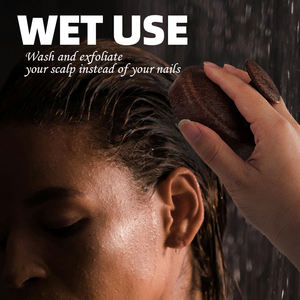 1Pc Coco-Shell Biodegradável Material Natural Eco-friendly <span class=keywords><strong>Scalp</strong></span> Massager <span class=keywords><strong>Brush</strong></span> Shampoo Massagem Escova Para Limpeza Do Cabelo - Product Image 5