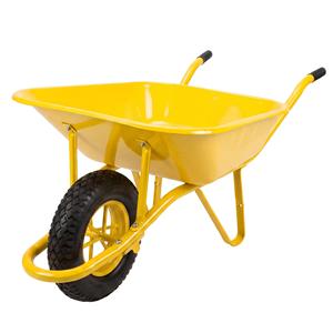 WB6400 Kuwait Saudi Arabia 0.5mm Steel Tray Wheelbarrow 4.00-8 Pneumatic Rubber <b>Wheel</b> Construction Garden <b>Wheel</b> Barrow - Product Image 1