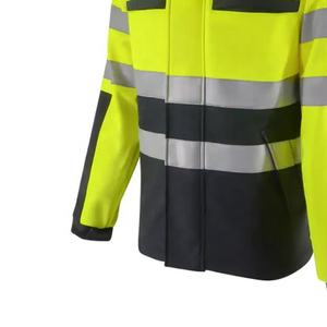 Chubasquero impermeable de poliéster con capucha y cuello alto Visible, chaqueta de trabajo para congelador de tráfico de seguridad vial, chándal para hombre - Product Image 5