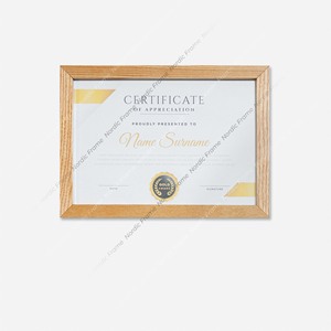 Nordic <b>Frame</b> Premium Black Wooden Certificate <b>Frame</b> Rectangular Vertical Wall Display Elegant Durable Full Color Offset <b>Printing</b> - Product Image 3