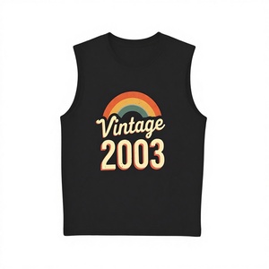 <b>Rainbow</b> Vintage 2003 Women's Casual Knitted Tank <b>Tops</b> with Front Logo - Product Image 1