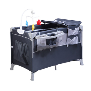 <span class=keywords><strong>Cuna</strong></span> de bebé plegable personalizada OEM con cama de juego de cabecera móvil algodón Metal y plástico 0-6 años gran oferta dormitorio Hospital Logo - Product Image 1