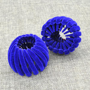 Wanmei – Nouveauté : <span class=keywords><strong>Pince</strong></span> à cheveux rétractable en velours <span class=keywords><strong>pour</strong></span> femmes et filles, fixation de <span class=keywords><strong>chignon</strong></span>, style vintage, forme nid d'oiseau - Product Image 6