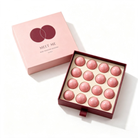 Boîte cadeau en carton rigide rose personnalisée pour chocolats, bonbons, mariage, Saint-Valentin, avec sac cadeau en papier personnalisé