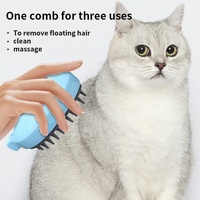 Brosse à vapeur en silicone autonettoyante 3 en 1 en forme de baleine pour animaux de compagnie