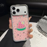 Coque de protection antichoc pour iPhone 17 16 15 14 Pro Max Xs Xr Mini Plus, motif étoile de fruits, diamant, mignon et féminin, vente en gros