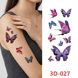 Tatuaje Temporal 3D de Transferencia de Agua, Seguro para la Piel, para Mujeres, Brazo, Pierna, <span class=keywords><strong>Tobillo</strong></span>, Maquillaje, Flor, Mariposa - Product Image 2