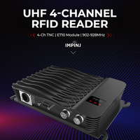 D2184B Lecteur UHF RFID Quadri Canal Impinj E710 RS232 RS485 RJ45 Portée 15m IP67 pour Gestion Entrepôt Identification Véhicule