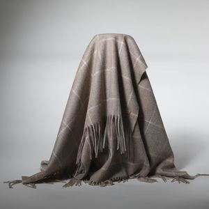 チェック柄ショールニットソフトトラベルブランケットカシミアパシュミナスカーフショール100高級ブランドデザイナー - Product Image 6