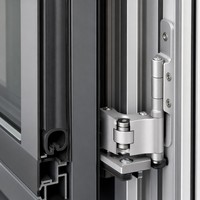 Porte patio pliante moderne insonorisée en aluminium, avec revêtement poudré et verre certifié, pour projets de construction résidentielle