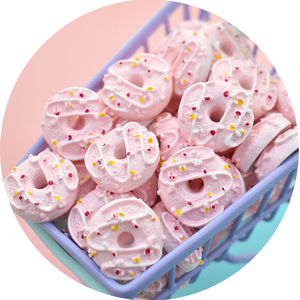 Oferta Especial: Dijes de Resina de Donut Rosa, Comida en Miniatura para Casa de Muñecas, para Fabricación de Joyas DIY y Accesorios de Decoración para Horquillas - Product Image 1