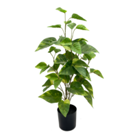 Plante artificielle en gros de 60 cm, feuille en forme de cœur, 90 cm, faux Pothos vert doré en pot, éco-responsable, de luxe pour la maison, le bureau, l'hôtel