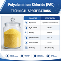 Chlorure de polyaluminium 30 % Al2O3, poudre de qualité industrielle