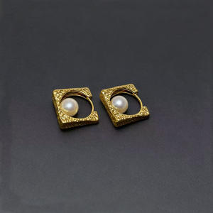 22873DIY Accesorios de Perlas, Base Vacía para Pendientes de Plata S925, Gancho para Oreja Dorado y Plateado con Cuentas Redondas de 7-9 mm para Pendientes - Product Image 4