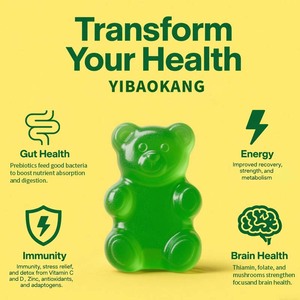 OEM fibra e prebiotico verde fruttolo zucchero gommoso salute dell'apparato digerente frutta e verdura caramelle morbide integratore di vitamine e <span class=keywords><strong>minerali</strong></span> - Product Image 5