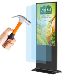 Hot 43 Inch Lcd Mediaspeler Vloerstaande Digital Signage Menu Boards Lcd Reclame Display Wifi Lcd-scherm Maker Advertenties