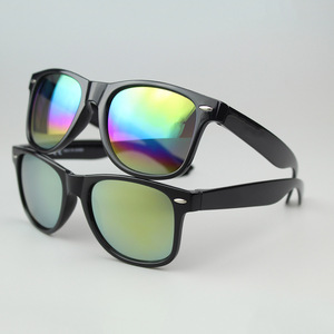 Gafas de Sol de moda para hombre al por mayor con revestimiento de espejo amarillo y montura azul UV400 gafas protectoras para conducir puntos negros - Product Image 2