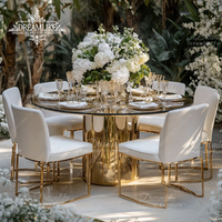 Mesas Modernas de Acero Inoxidable para Bodas y Hoteles, Muebles Elegantes para Cenas y Fiestas, Solución Integral para Eventos