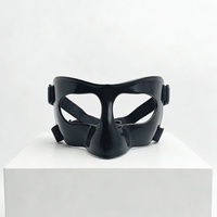Nouveau Masque Demi-Visage pour Homme 2026, Masque de Soirée Vénitien en Plastique Noir, Style Sportif pour Halloween, Cosplay