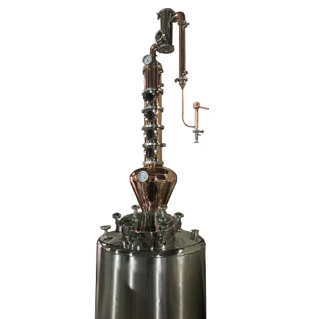 Distillateur d'alcool manuel avec casque à whisky en cuivre, tête d'oignon, à vendre, vente