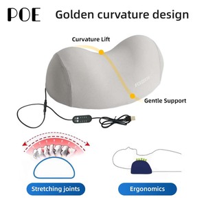Oreiller chauffant ergonomique en mousse à mémoire de forme pour le cou, en soie de lait, anti-acariens, matelassé, antistatique <span class=keywords><strong>et</strong></span> lavable - Product Image 3