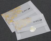 Papel de calco impreso personalizado de lujo Tarjeta de agradecimiento para negocios Papel de acetato de vitela transparente esmerilado para boda