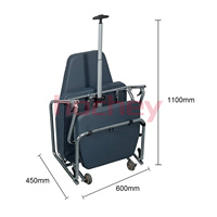 Chaise dentaire électrique portative de traitement avec le lit et la chaise dentaires mobiles pliables de coussins