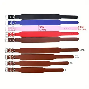 Collar de perro <span class=keywords><strong>grande</strong></span> duradero de 5cm hecho a mano de cuero de microfibra barato de fabricante - Product Image 5