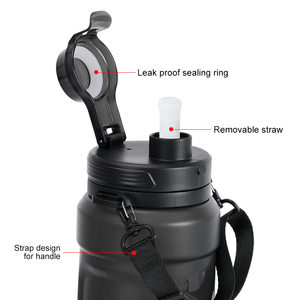 Botella de Agua Plegable Inteligente de Silicona Transparente Portátil al por Mayor con Pajita, Personalizable, de 2L, para Niños - Product Image 3