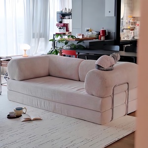 Foldable Retro Chinese Style <strong>Sofa</strong> Simple Compressed <strong>Sofa</strong> Set High-density <strong>Sponge</strong> Dual-purpose Cloth Integrated Lazy <strong>Sofa</strong> <strong>for</strong> - Product Image 1