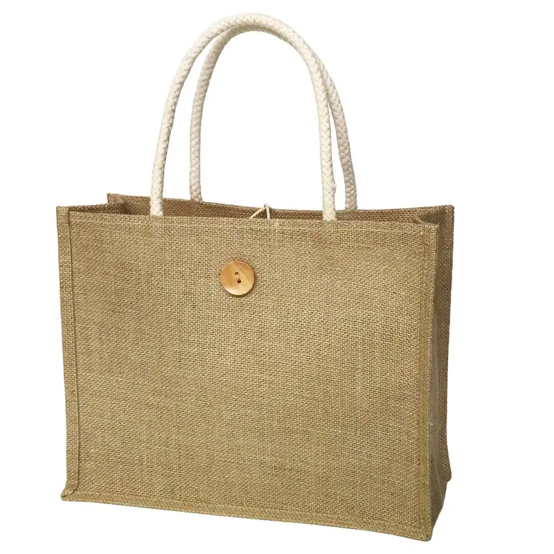 Экологичная многоразовая сумка для покупок из джута с принтом на заказ, пляжная сумка из джута на заказ
