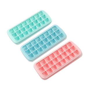 Wishome forma cuadrada cubo de hielo 24 pcs de lujo de silicona bandeja de cubitos de hielo para accesorios de cocina