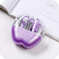 Lot de 8 coupe-ongles, ciseaux et repousse-cuticules en forme de pomme pour mariage, idéal pour la vente en gros