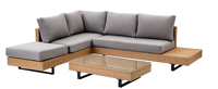 Ensemble de canapé d'extérieur en rotin d'acier moderne confortable et durable 3 pièces