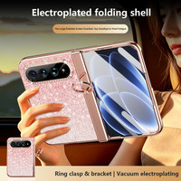 Coque de protection intégrale de luxe avec anneau support et paillettes brillantes pour Xiaomi 18 Fold 5G