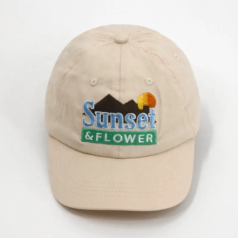 Spring Summer Embroidery Custom Logo Sun Protection Cotton Baseball Cap Kids Caps Youth Baseball Hat Dad Hats