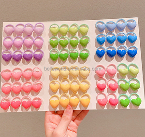 BELLEWORLD Factory 12pcs Kids Girly Accesorios Para El Cabello Por Mayor Rubber <strong>Ties</strong> Colored <strong>Children</strong> Elastic Cute Hair Bands - Product Image 3