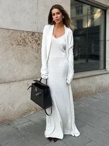 Blubelle femmes confortable doux à manches longues Cardigan Camisole robe élégante tenue décontractée pour l'hiver Offre Spéciale tricoté ensemble pour l'automne - Product Image 4