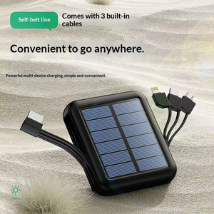 Nuovo Power Bank Solare da 10000mAh, Mini Caricabatterie Portatile da 10W con Luce e Cavi per Uso Esterno - Product Image 5