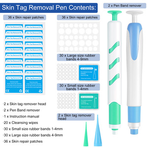 Skin Tag <strong>Removal</strong> Silicone Bands Elastic Groin <strong>Wart</strong> Mole <strong>Removing</strong> Rubber Ring Kit With Alcohol Pad - Product Image 4
