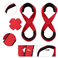 Logo Personnalisable Entraînement Tirage Soulevé de Terre Haltérophilie Force Athlétique Figure 8 Sangies de Levage Deadlifting