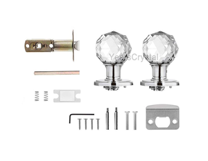 Novedades <span class=keywords><strong>2021</strong></span>, Accesorios Enchante, Tiradores de Puerta Redondos Transparentes, Pomos de Cristal Facetado para Puerta, Caja de Regalo con Logotipo Personalizado - Product Image 3