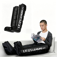 LEAMAI LM-C Appareil de pressothérapie pour drainage lymphatique, masseur de jambes à compression d'air, enveloppes de compression pour mollets, dispositif de récupération avec batterie intégrée pour le sport